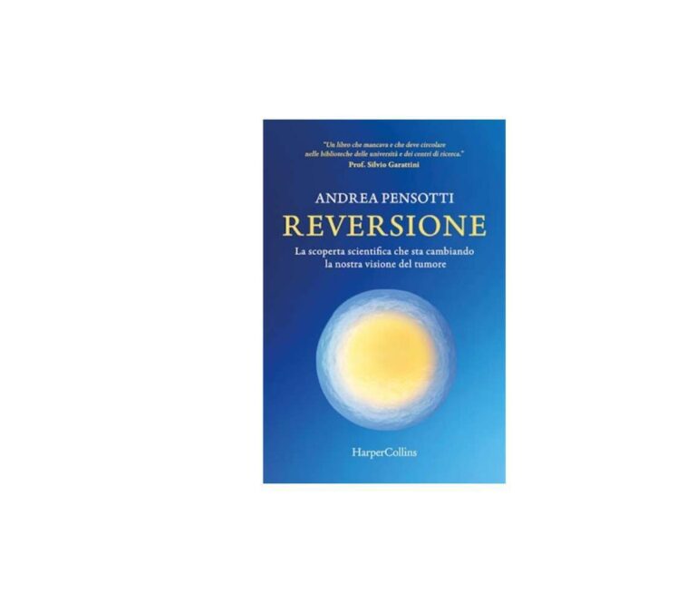 Copertina del libro Reversione di Andrea Pensotti sulla reversione tumorale, l’epigenetica e la biologia dei sistemi